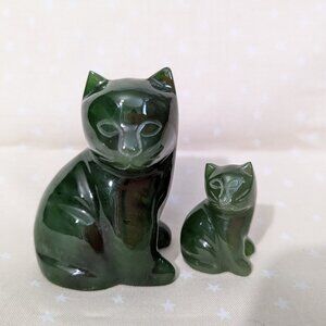Set of 2 Jade Cats